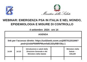 PSA e BIOSICUREZZA Quattro appuntamenti per formarsi e informarsi
