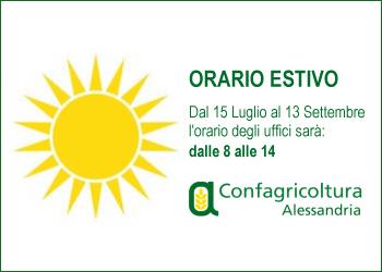 Orario estivo in vigore da lunedigrave; 15 luglio