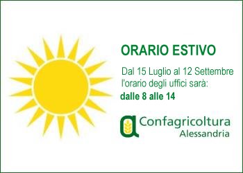 Orario estivo in vigore da martedi' 15 luglio 