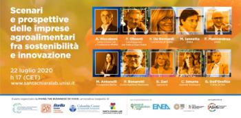 Evento digitale 22 Luglio: Sostenibilitagrave; e innovazione, le leve per il futuro dellagroalimentare italiano