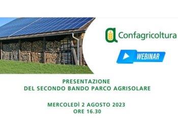 Secondo bando Parco Agrisolare: il 2 agosto il webinar di Confagricoltura rivolto alle imprese