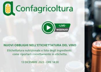 Il 13 dicembre un webinar su nuovi obblighi di etichettatura